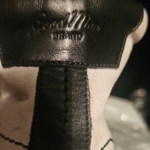Good Man Brand Black Leather Detail On Offwhite Shoe...10.5